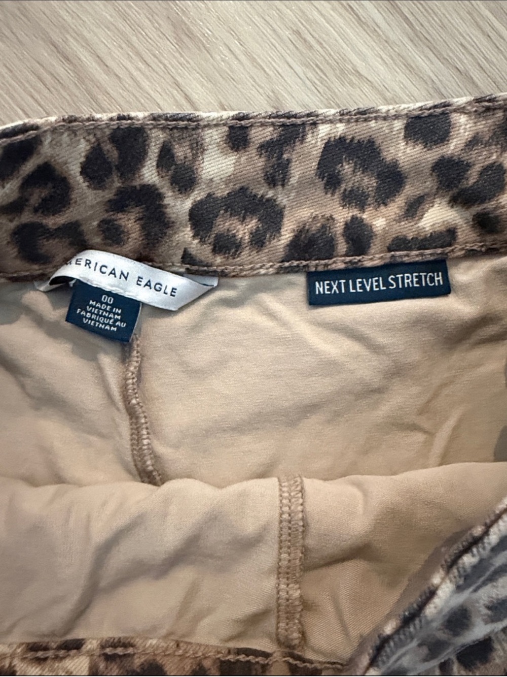 Like New Leopard Print Mini Skirt in Brown - Picture 3 of 4